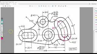 AutoCad 2020 Teknik Resim Mühendislik Çizimi 2 Boyut Örnek Uygulama 10