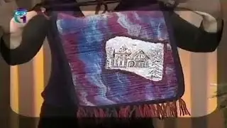 Sew stylish bag made of wool. The exhibition 