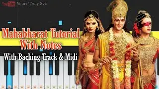 Mahabharata song on piano easy tutorial | Star plus | with notes | SvK