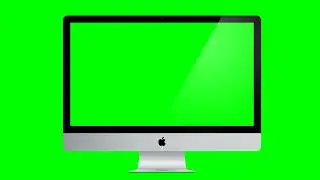 Green screen computer monitor copyright free