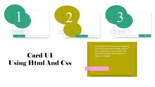Amazing Card UI Using Html And css