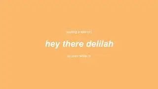 putting a spin on hey there delilah - egg