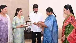 సీఎం రేవంత్ రెడ్డి కి రాఖీ కట్టిన మంత్రి సీతక్కMinister Seethakka Ties Rakhi To Cm Revanth Reddy