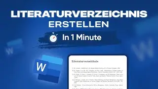 In 1 Minute Zitieren und Literaturverzeichnis in Word | Bachelorthesis