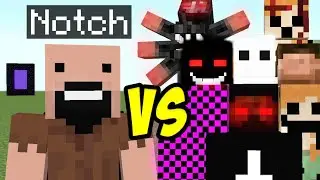 Notch vs all creepypasta mobs in minecraft part 2