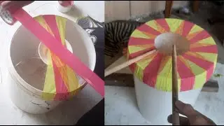 make a drum from duct tape and an old bucket