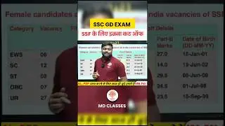 SSF CUT OFF | SSC GD Exam 2024 | SSC GD SSF CUTT OFF | 