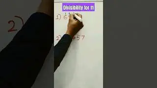 Divisibility trick for 11 #maths #youtubeshorts #shorts
