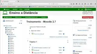 Criando um recurso Rótulo em um curso Moodle