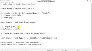 PHP Login Page Part-1(create HTML page).