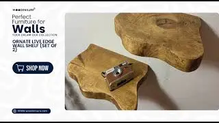 Holi Sale 2025 on Wooden Floating Shelves: Solid Wood Floating Shelves with Live Edge Unique Look