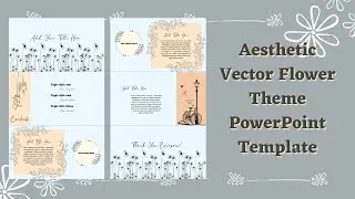 Aesthetic Flower Vector 07 Theme PowerPoint Template Free🍑 || ppt#77✨