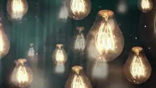 Vintage Light Bulbs Motion Background | VFX FOOTAGE