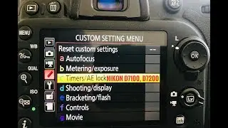 How to Set a Timer on Nikon D7200 and D7100