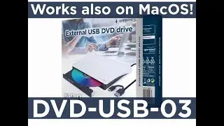 DVD-USB-03 - External USB DVD-drive for Windows and MacOS