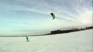 Сноукайтинг Бердск. Зима 2013