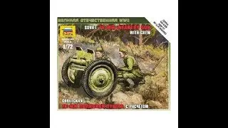 Zvezda - Soviet 76 mm Infantry Gun with crew - Art of Tactic 1:72 - Review