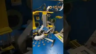 Horizontal ring wrapping machine with auto cut function#copper packing*tyre packing