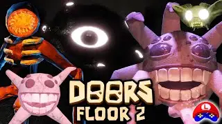 Doors Floor 2 - ALL OFFICIAL ENTITIES in the MINES (full monsters) 👁