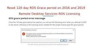 Reset 120 day RDS Grace period on 2016 and 2019 | Remote Desktop Services RDS Licensing