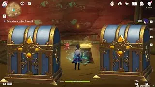 Luxurious Chests in Hills of Barsom - Realm of Farakhkert -Genshin Impact