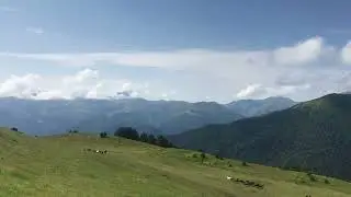Horses running on Ghele Ridge, Tusheti