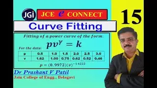 Best example for fitting of power function || 𝒑𝒗^𝜸=𝒌 || Curve Fitting || 18mat41|| Dr Prashant Patil