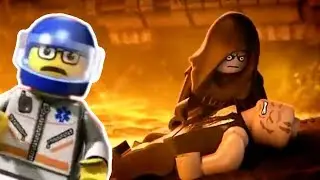 A MAN HAS FALLEN INTO THE RIVER IN LEGO CITY but it's Darth Vader