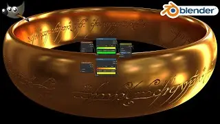 Blender: how to engrave ring from 'The Lord of the Rings'; GIMP: perfect BUMP filter; UV-gradient