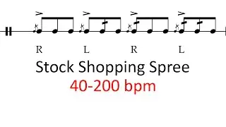 Stock shopping spree | 40-200 bpm sheet music