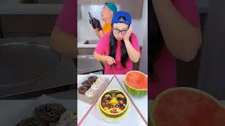 FNAF cake vs Donuts ice cream challenge!🍨 #funny #shorts by Ethan Funny Family