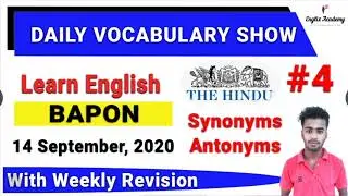 English Vocabulary | English Words | Learn English Vocabulary with Bapon | 14 September 2020 #4