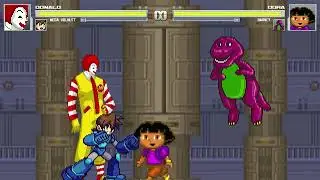 AN Mugen Request #2109: Donald & Mega Volnutt VS Dora & Barney