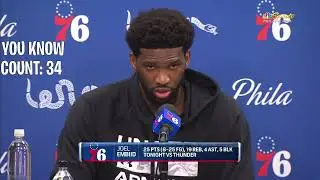 How many times will Joel Embiid say "You Know" in 3 mins of talking?