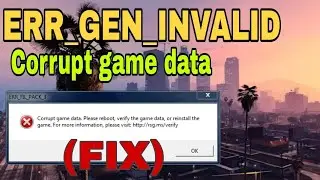 How do  fix corrupted game data in  GTA 5/ currupt game data gta 5 2021