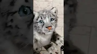 Снежный барсенок на заказ #реалистичные животные #рукоделие