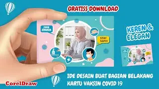 IDE DESAIN BUAT BAGIAN BELAKAN KARTU VAKSIN COVID 19 SEPERTI KTP DENGAN CORELDRAW