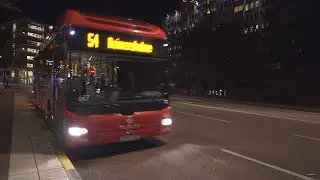 Sweden, Stockholm, bus 54 night ride from Mariebergsgatan to Hornstull