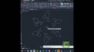 Fastest way to create snowflake with POLAR ARRAY in AutoCAD