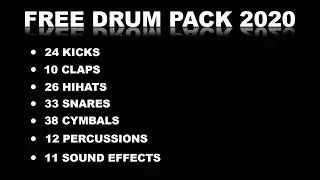 Free Drum Pack 2020 - 154 Different Sounds!! - Almost Everything You Need To Produce Music