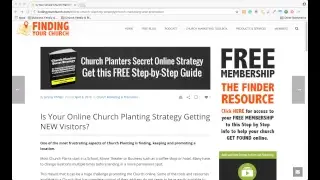 Online Church Planting Strategy that gets NEW Visitors