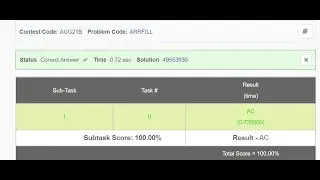 Array Fill | CodeChef August Long Challenge 2021