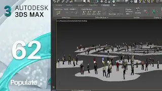 3dsmax Tutorial-62 - Populate | Idle area |Crowd simulation  Full Course