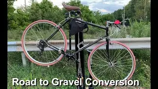 Old Road Bike Conversion to Flat Bar Gravel Bike (part 2 - the upgrades!) Under $300!