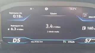 Passat 2020 1.5 TSİ 60 km Hız Yakıt Ekonomisi MUHTEŞEM! 3.4 LT!