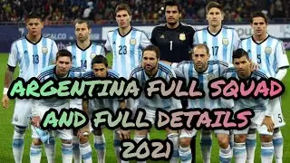 ARGENTINA FULL SQUAD 2021 |COPA AMERICA 2021 SQUAD|ARGENTINA POWERFULL SQUAD 
