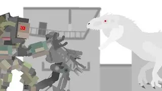 two kombat robots vs indominus rex in (stick nodes pro)