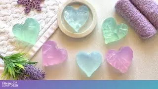 Frozen Heart Soap Tutorial  / Cracked Ice Melt and Pour Soap Technique / Soap Blanching Technique