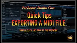 Exporting A MIDI File In Studio One - Home Studio Trainer Show