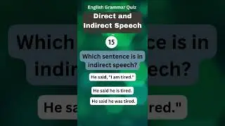 Daily English Grammar Quiz #shorts